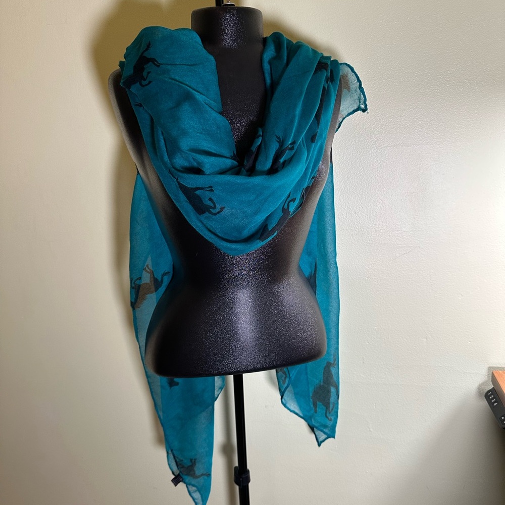 Chic Teal Equestrian Scarf